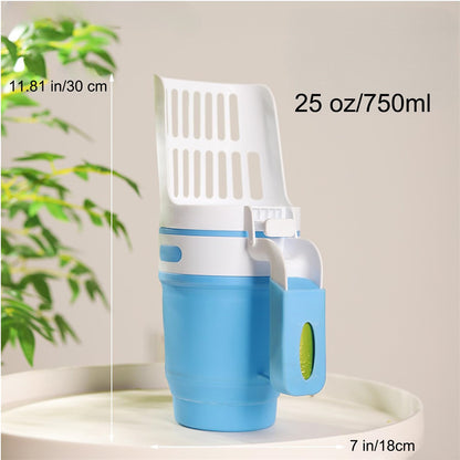 Upgrade Widen Cat Litter Shovel Scoop with Refill Bags Large Cat Litter Box Self Cleaning Cat Waste Bin System Pet Supplies Pet Products