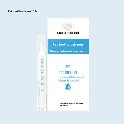 Pet Toothbrush Pen Teeth Clean Fresh Breath Pet Toothbrush Paste Brush One Easy to Use Cat Tooth Brush Toothbrushset Accessories
