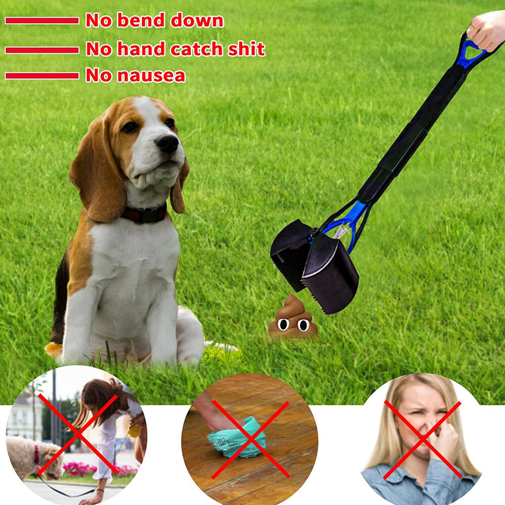 Non-Breakable Pet Dog Pooper Scooper with Handle Portable Scooper Waste Pick Up