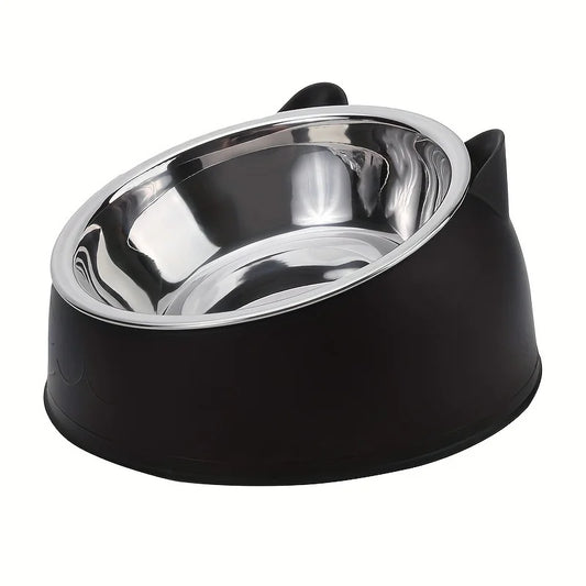 1Pc Stainless Steel Food Drinking Feeding Bowls, for Kitten Puppy Cats Dogs Daily Feeding, Durable Non-Slip Pet Feeder Supplies