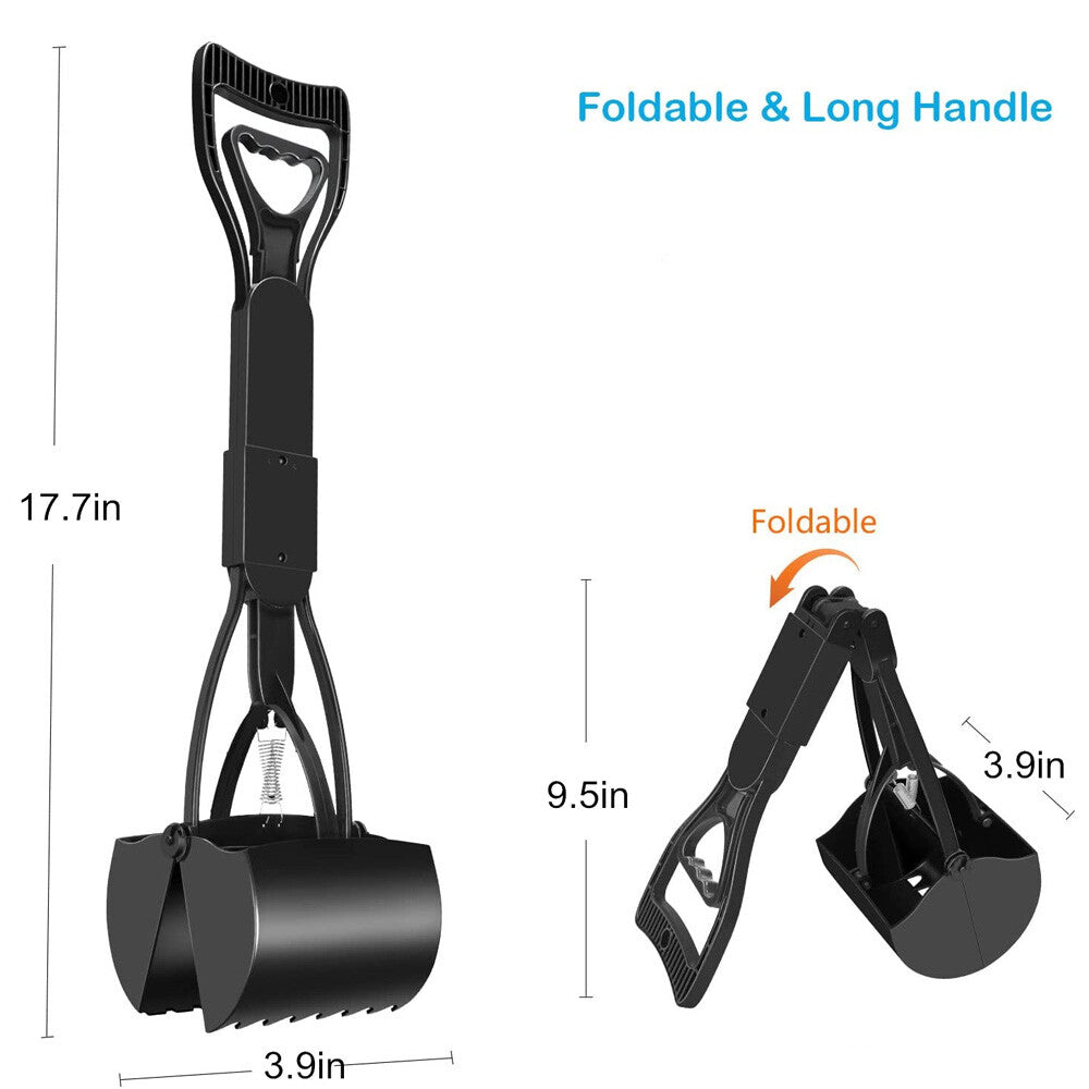 Non-Breakable Pet Dog Pooper Scooper with Handle Portable Scooper Waste Pick Up