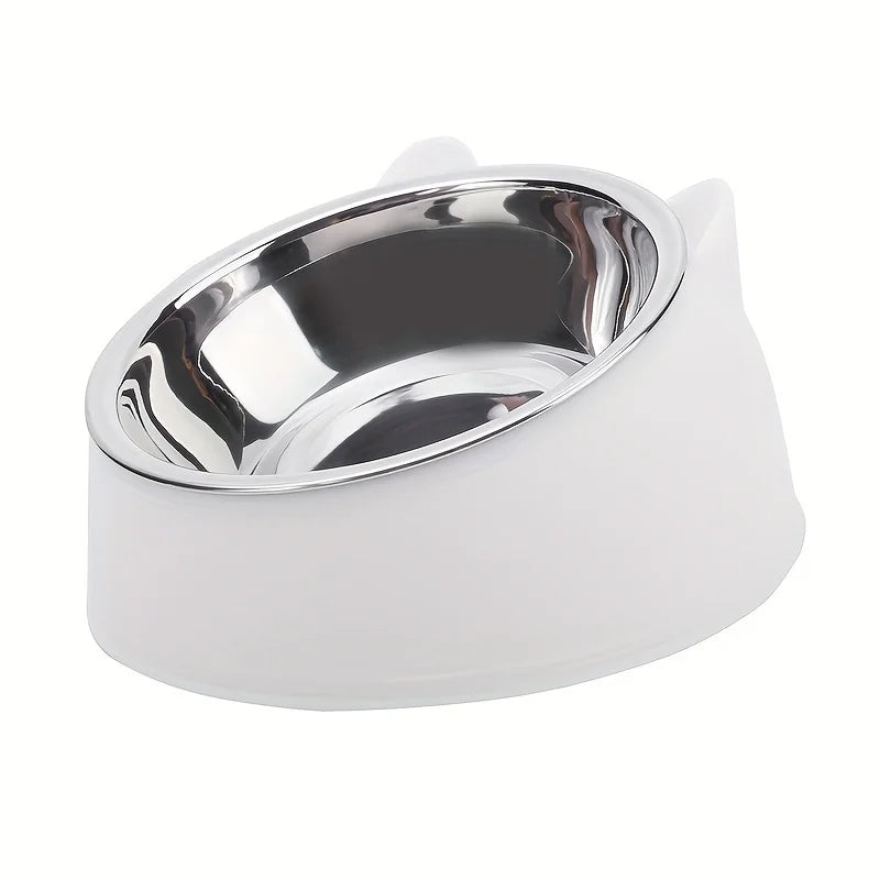 1Pc Stainless Steel Food Drinking Feeding Bowls, for Kitten Puppy Cats Dogs Daily Feeding, Durable Non-Slip Pet Feeder Supplies