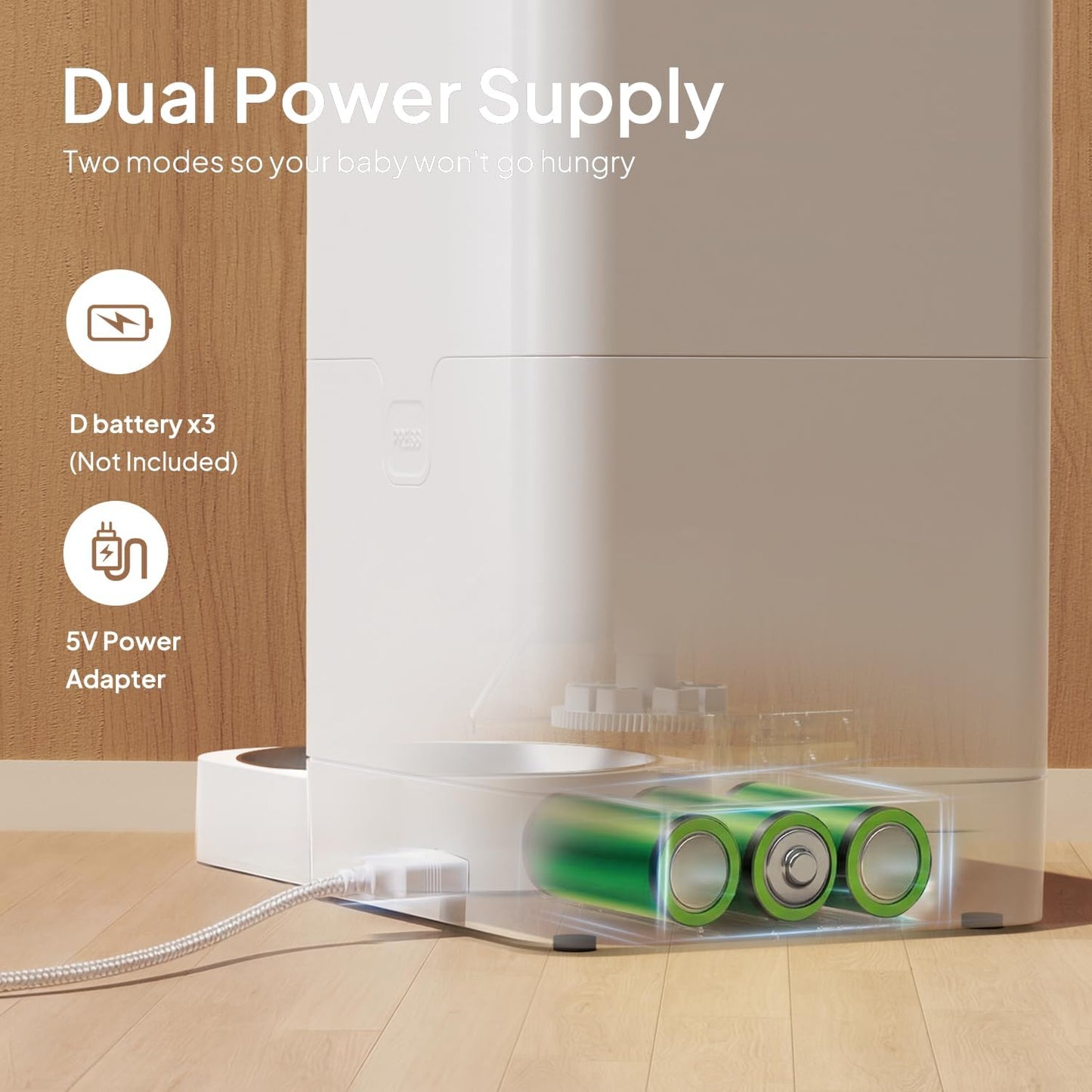 Automatic Cat Feeders - Timed Pet Feeder for Cats and Dogs with Dry Food Dispenser, Desiccant Bag, Programmable Portion Control, 4 Daily Meals, 10S Voice Recorder