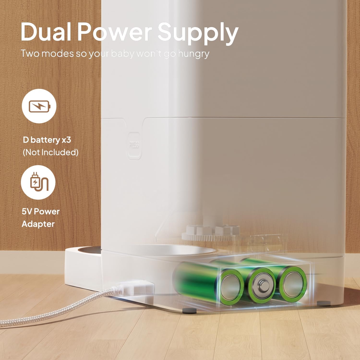 Automatic Cat Feeders - Timed Pet Feeder for Cats and Dogs with Dry Food Dispenser, Desiccant Bag, Programmable Portion Control, 4 Daily Meals, 10S Voice Recorder