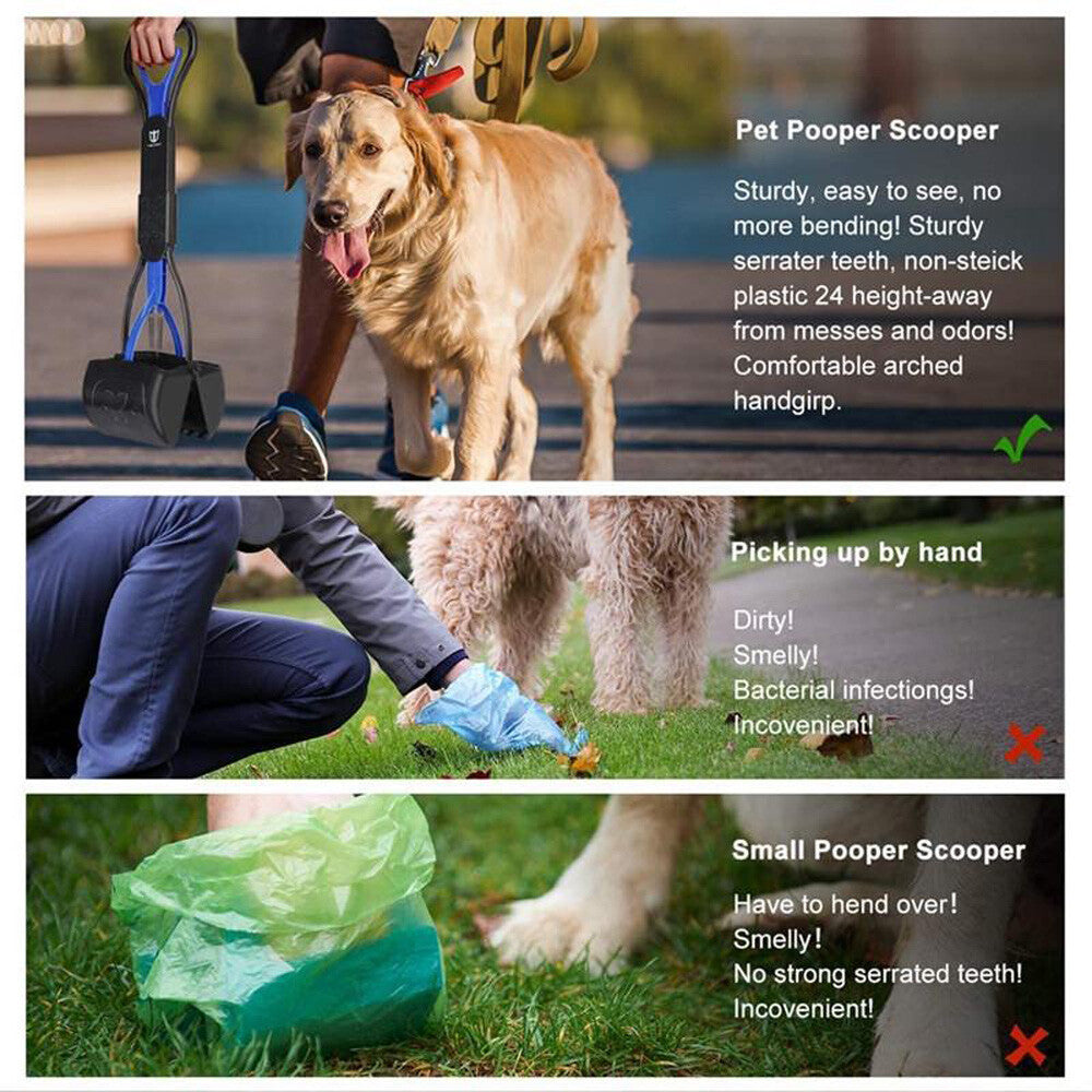 Non-Breakable Pet Dog Pooper Scooper with Handle Portable Scooper Waste Pick Up
