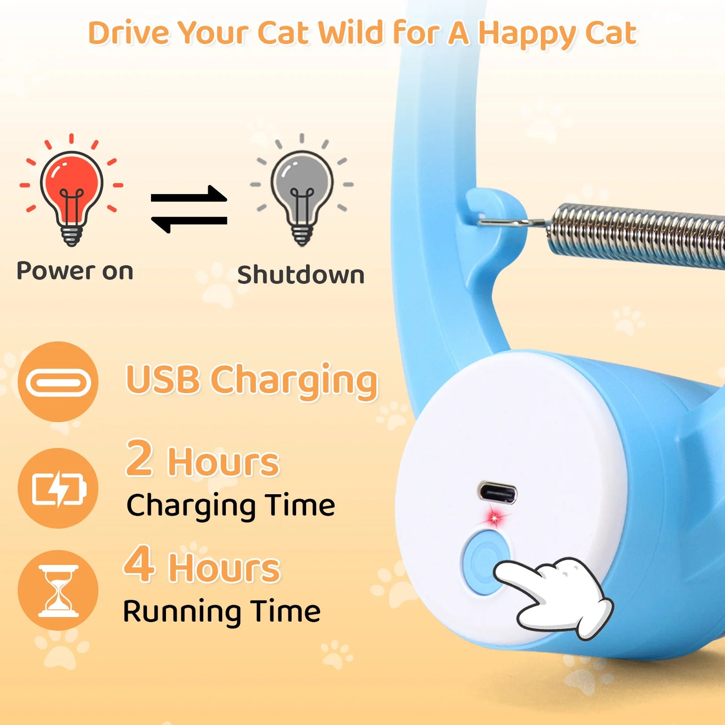Electric Automatic Interactive Cat Toy USB Rechargeable Fluttering Butterfly Feather Wand for Indoor Enrichment and Stimulation