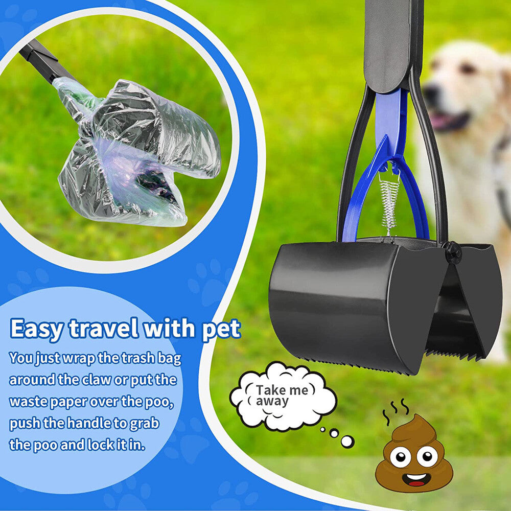 Non-Breakable Pet Dog Pooper Scooper with Handle Portable Scooper Waste Pick Up