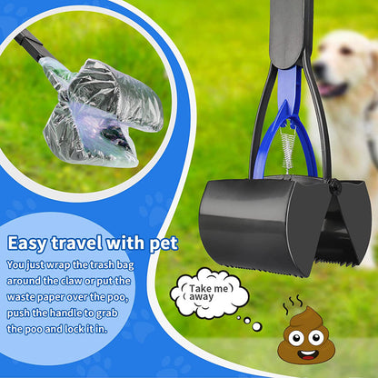 Non-Breakable Pet Dog Pooper Scooper with Handle Portable Scooper Waste Pick Up